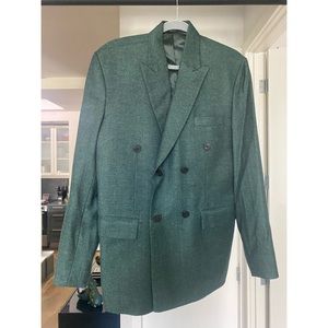 Bottle Green Herringbone Tweed Jacket